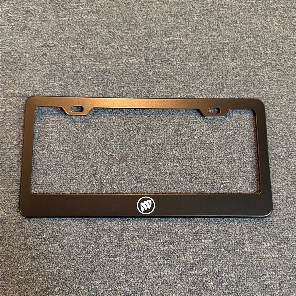 Black BUICK License Plate Frame Metal